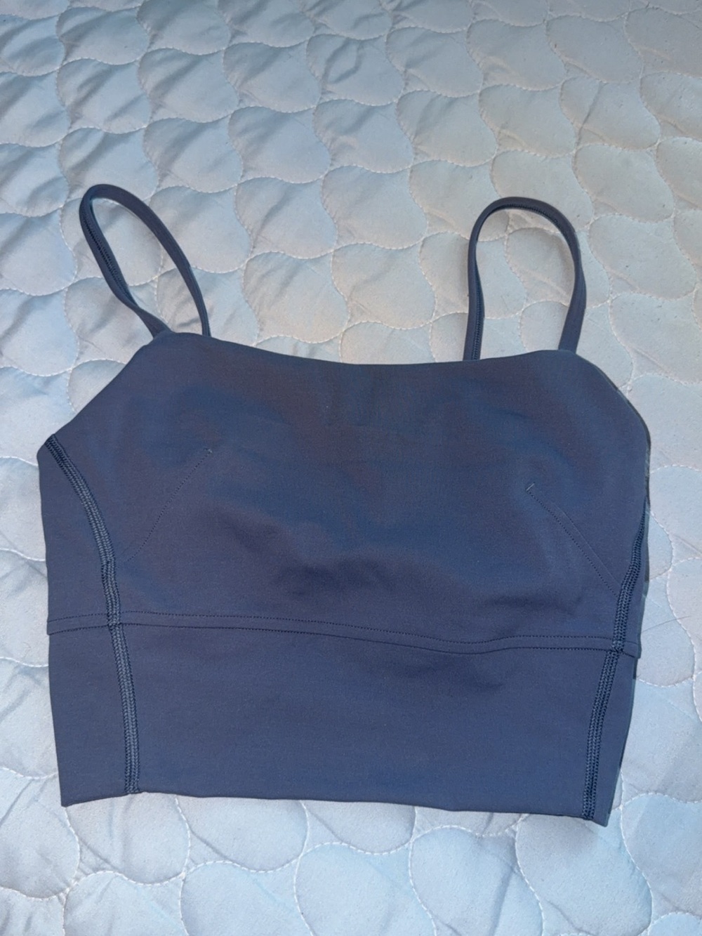 lululemon athletica Navy Slim-Strap Cropped Sports Bra
